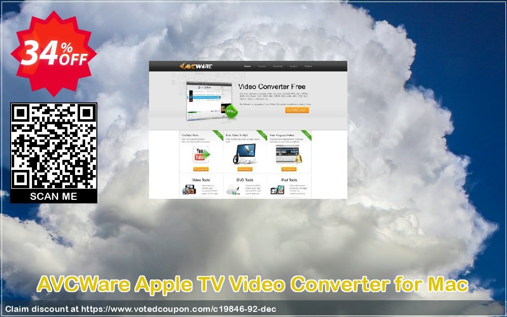 AVCWare Apple TV Video Converter for MAC Coupon, discount AVCWare coupon (19846). Promotion: AVCWare coupon discount codes