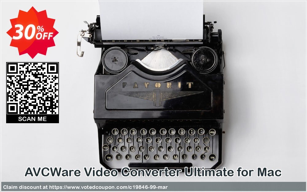 AVCWare Video Converter Ultimate for MAC Coupon, discount AVCWare coupon (19846). Promotion: AVCWare coupon discount codes