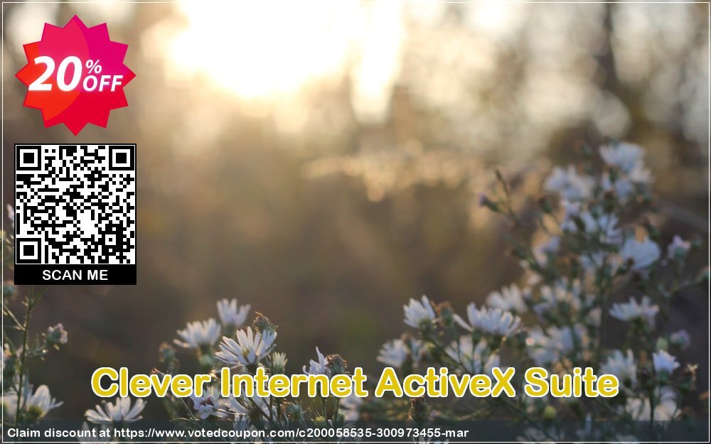 Clever Internet ActiveX Suite Coupon, discount 20% OFF Clever Internet ActiveX Suite, verified. Promotion: Staggering discount code of Clever Internet ActiveX Suite, tested & approved