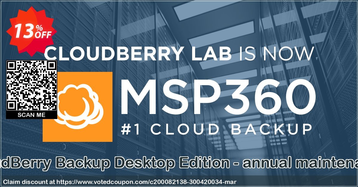 CloudBerry Backup Desktop Edition - annual maintenance Coupon, discount Coupon code CloudBerry Backup Desktop Edition - annual maintenance. Promotion: CloudBerry Backup Desktop Edition - annual maintenance offer from BitRecover