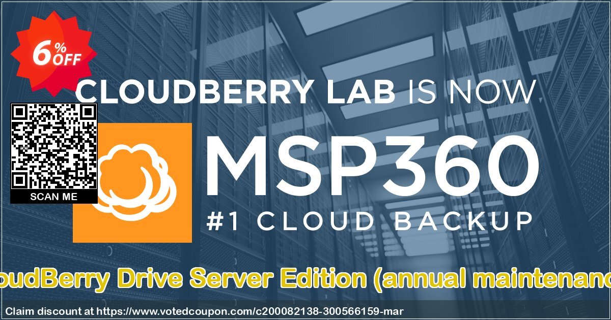 CloudBerry Drive Server Edition, annual maintenance  Coupon Code Apr 2024, 6% OFF - VotedCoupon