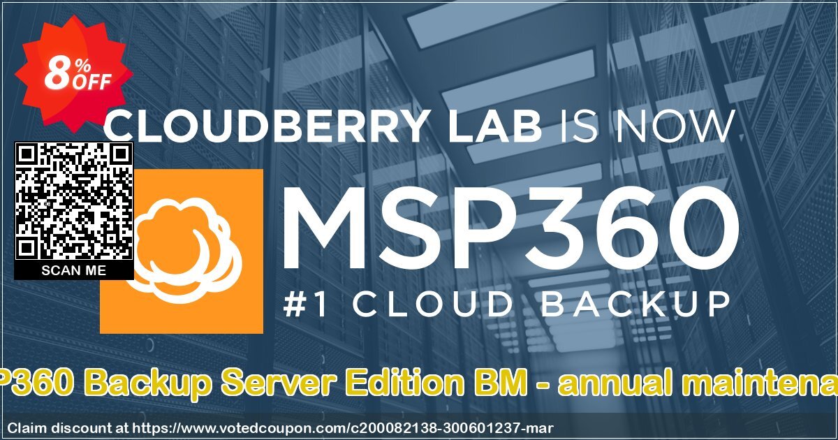 MSP360 Backup Server Edition BM - annual maintenance Coupon Code Apr 2024, 8% OFF - VotedCoupon