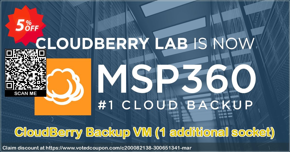 CloudBerry Backup VM, 1 additional socket  Coupon Code Apr 2024, 5% OFF - VotedCoupon