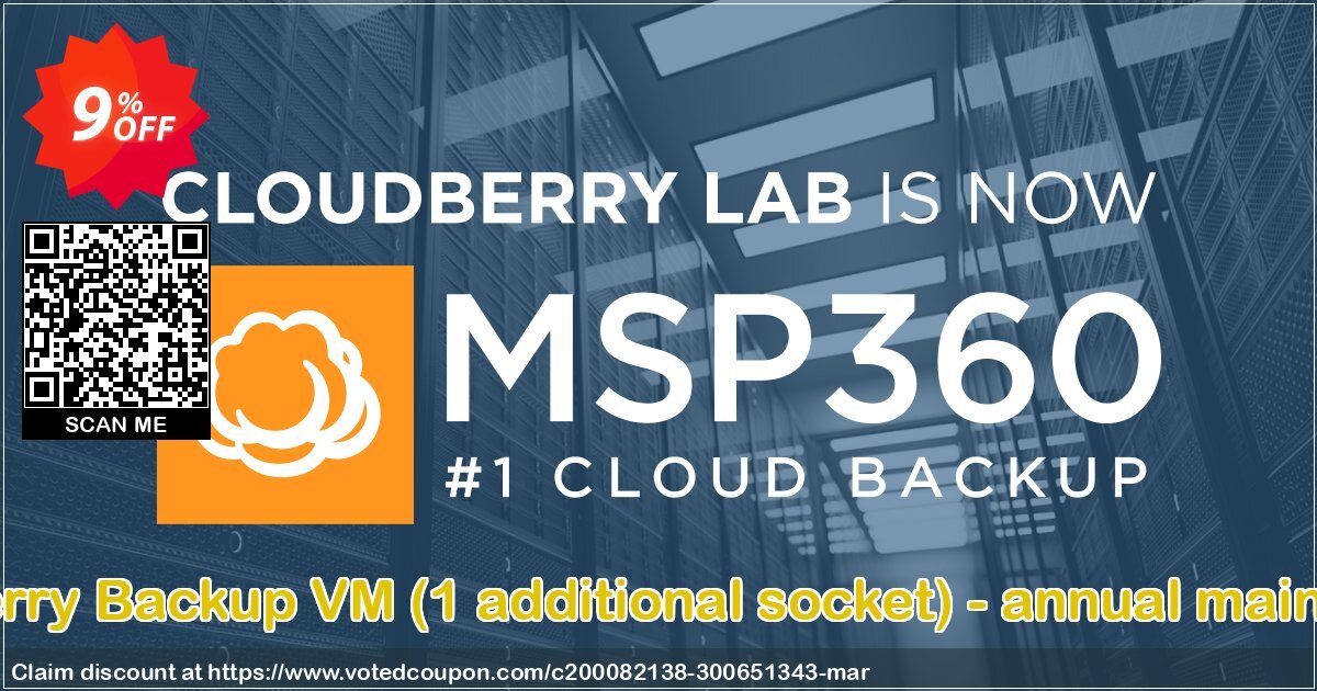 CloudBerry Backup VM, 1 additional socket - annual maintenance Coupon Code May 2024, 9% OFF - VotedCoupon