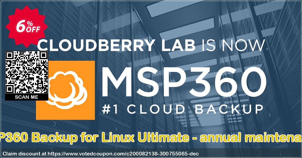 MSP360 Backup for Linux Ultimate - annual maintenance Coupon, discount Coupon code Backup for Linux Ultimate - annual maintenance. Promotion: Backup for Linux Ultimate - annual maintenance offer from BitRecover