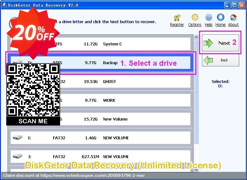 DiskGetor Data Recovery, Unlimited Plan  Coupon Code Apr 2024, 20% OFF - VotedCoupon