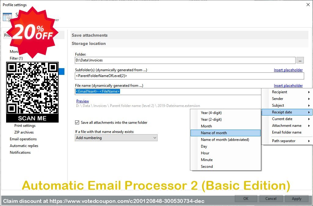 Automatic Email Processor 2, Basic Edition 