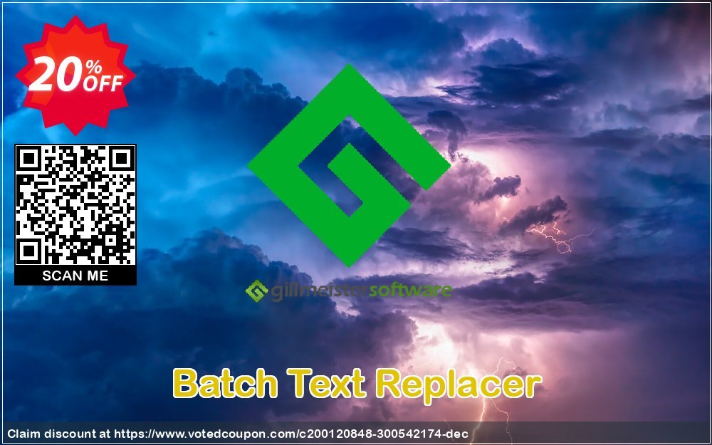 Batch Text Replacer Coupon, discount Coupon code Batch Text Replacer. Promotion: Batch Text Replacer offer from Gillmeister Software