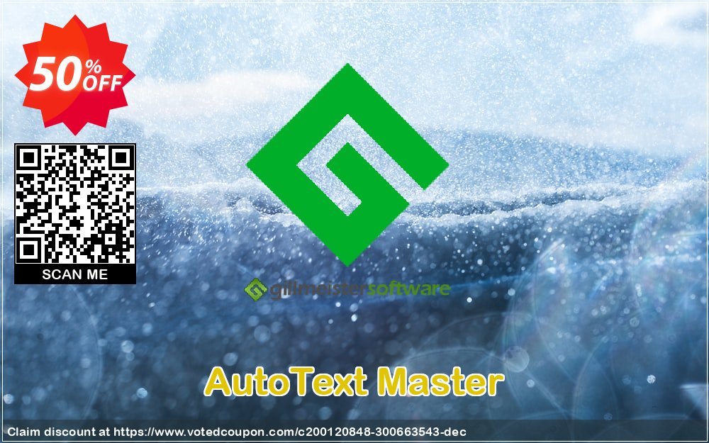 AutoText Master Coupon, discount Coupon code AutoText Master 1. Promotion: AutoText Master 1 offer from Gillmeister Software