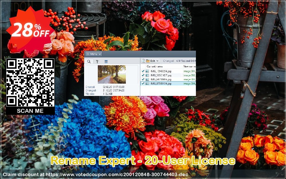 Rename Expert - 20-User Plan Coupon, discount Coupon code Rename Expert - 20-User License. Promotion: Rename Expert - 20-User License offer from Gillmeister Software