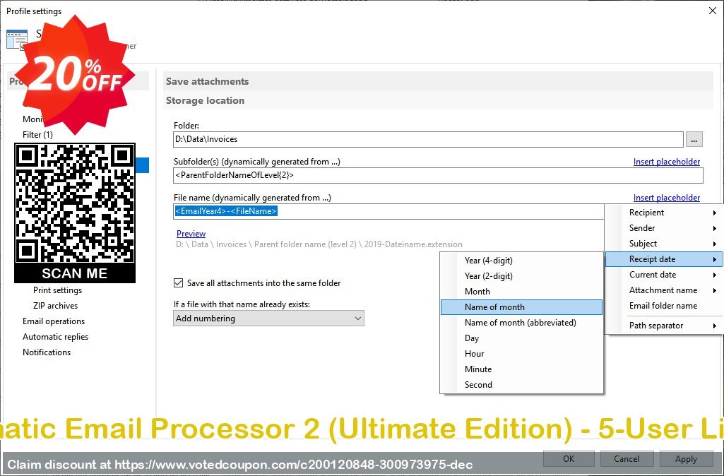 Automatic Email Processor 2, Ultimate Edition - 5-User Plan Coupon Code Apr 2024, 20% OFF - VotedCoupon