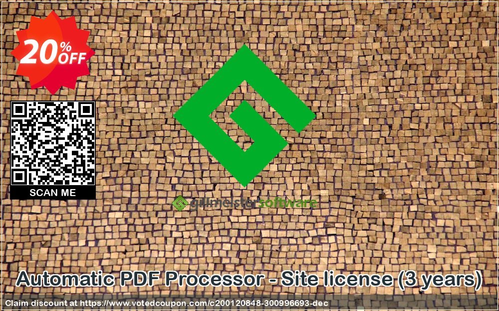 Automatic PDF Processor - Site Plan, 3 years  Coupon, discount Coupon code Automatic PDF Processor - Site license (3 years). Promotion: Automatic PDF Processor - Site license (3 years) offer from Gillmeister Software