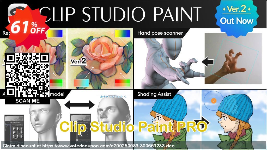 Clip Studio Paint PRO Coupon, discount 50% OFF Clip Studio Paint PRO, verified. Promotion: Formidable discount code of Clip Studio Paint PRO, tested & approved