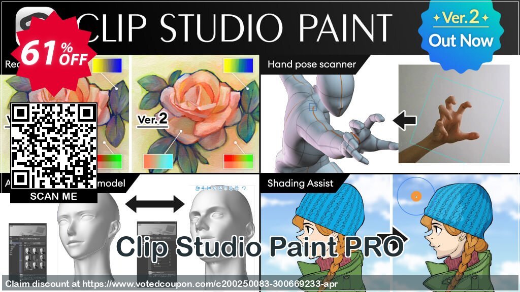 Clip Studio Paint PRO Coupon Code May 2024, 61% OFF - VotedCoupon