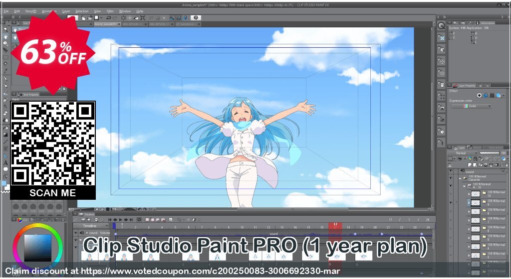 Clip Studio Paint PRO, Yearly plan  Coupon Code May 2024, 63% OFF - VotedCoupon