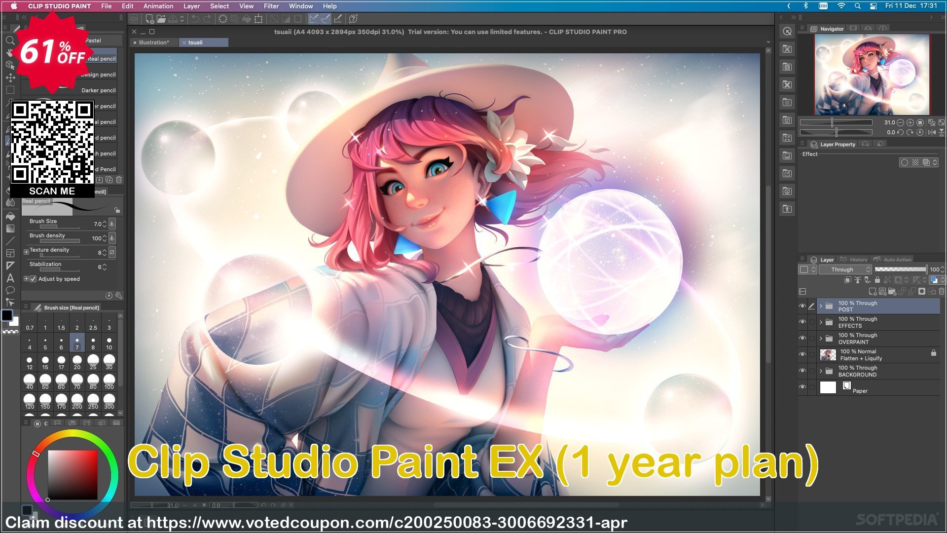 Clip Studio Paint EX, Yearly plan  Coupon Code May 2024, 51% OFF - VotedCoupon