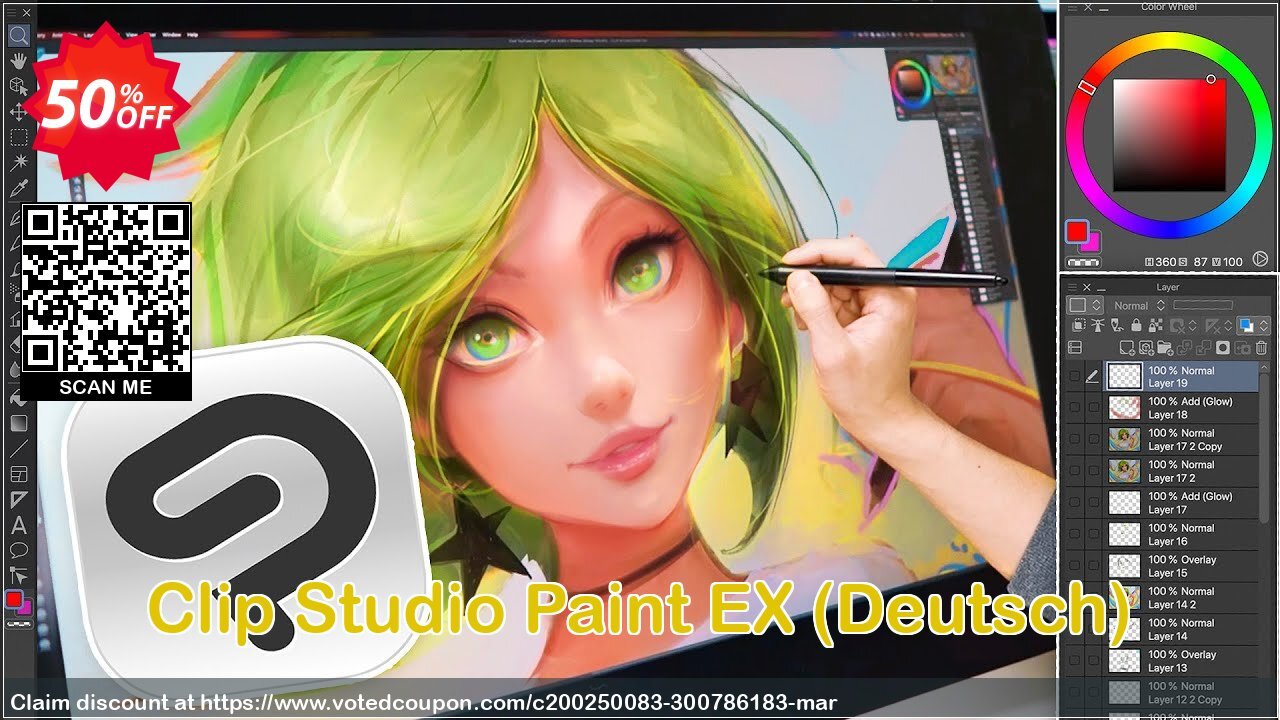 Clip Studio Paint EX, Deutsch  Coupon Code Apr 2024, 50% OFF - VotedCoupon