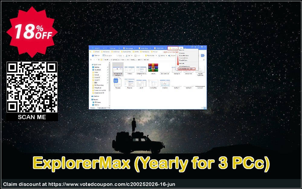 ExplorerMax, Yearly for 3 PCc  Coupon, discount 15% OFF ExplorerMax (Yearly for 3 PCc), verified. Promotion: Big sales code of ExplorerMax (Yearly for 3 PCc), tested & approved