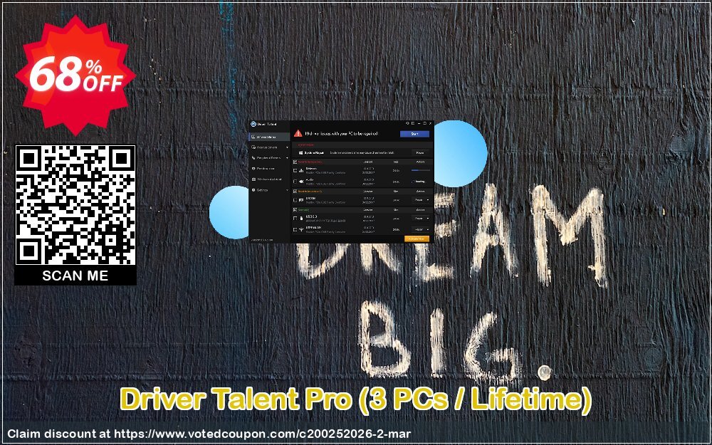 Driver Talent Pro, 3 PCs / Lifetime  Coupon Code Apr 2024, 68% OFF - VotedCoupon