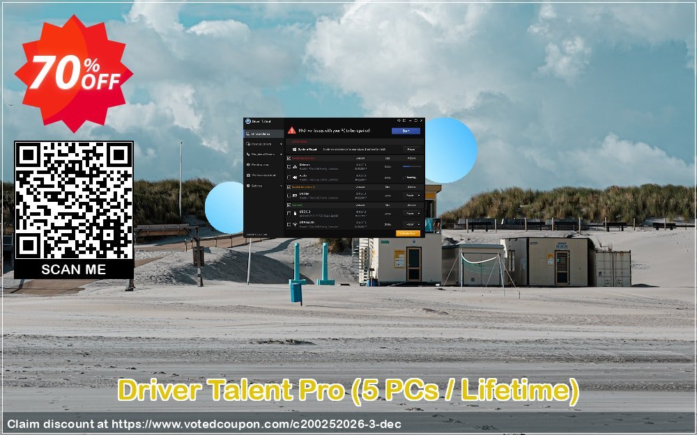 Driver Talent Pro, 5 PCs / Lifetime  Coupon, discount 70% OFF Driver Talent Pro (5 PCs / Lifetime), verified. Promotion: Big sales code of Driver Talent Pro (5 PCs / Lifetime), tested & approved