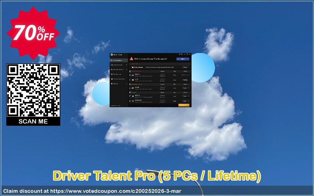 Driver Talent Pro, 5 PCs / Lifetime  Coupon Code Apr 2024, 70% OFF - VotedCoupon