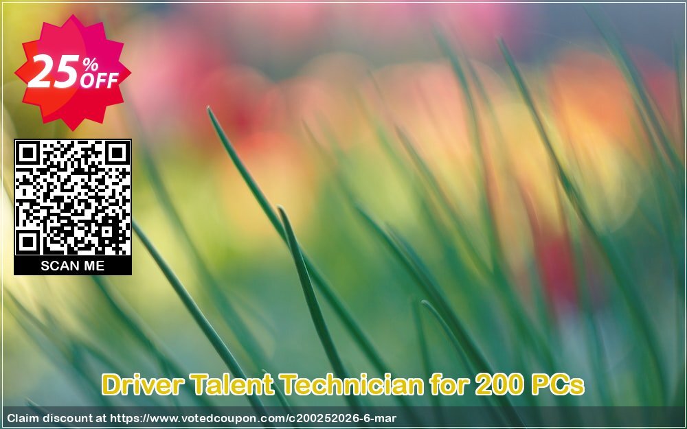 Driver Talent Technician for 200 PCs Coupon Code May 2024, 25% OFF - VotedCoupon