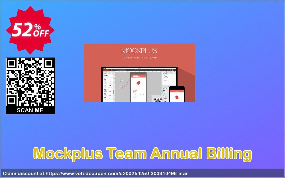 Mockplus Team Annual Billing Coupon Code May 2024, 52% OFF - VotedCoupon