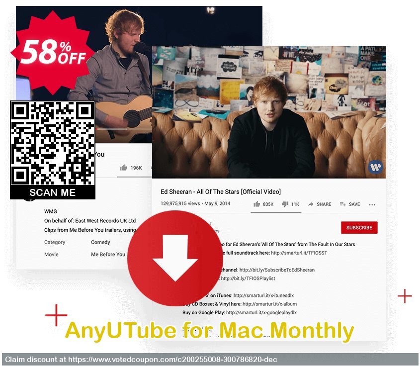 Get 58% OFF AnyUTube Mac Monthly Coupon