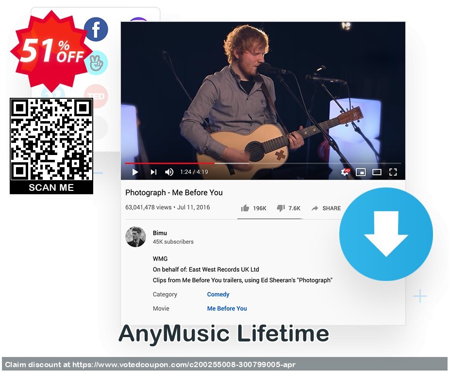 AnyMusic Lifetime Coupon Code May 2024, 51% OFF - VotedCoupon