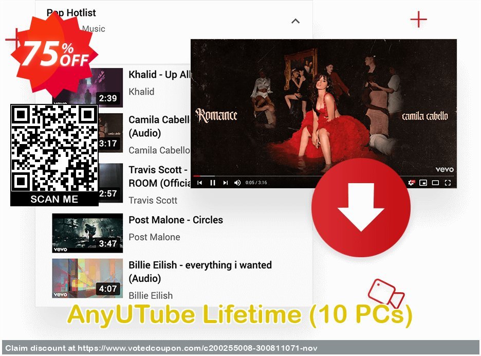 AnyUTube Lifetime, 10 PCs  Coupon, discount Coupon code AnyUTube Win Lifetime (10 PCs). Promotion: AnyUTube Win Lifetime (10 PCs) offer from Amoyshare
