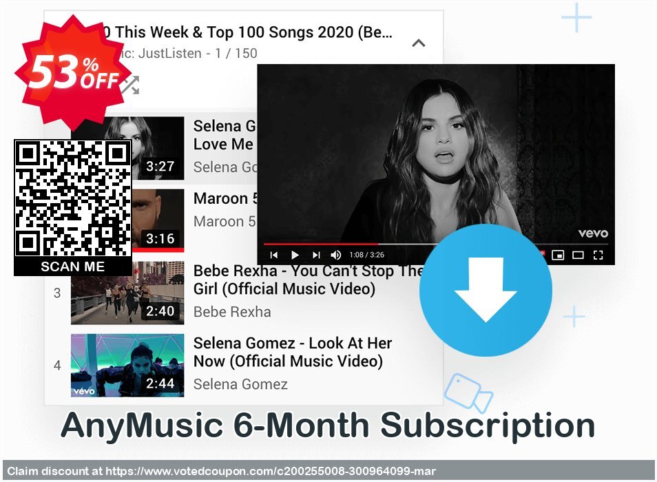 AnyMusic 6-Month Subscription Coupon Code Apr 2024, 53% OFF - VotedCoupon