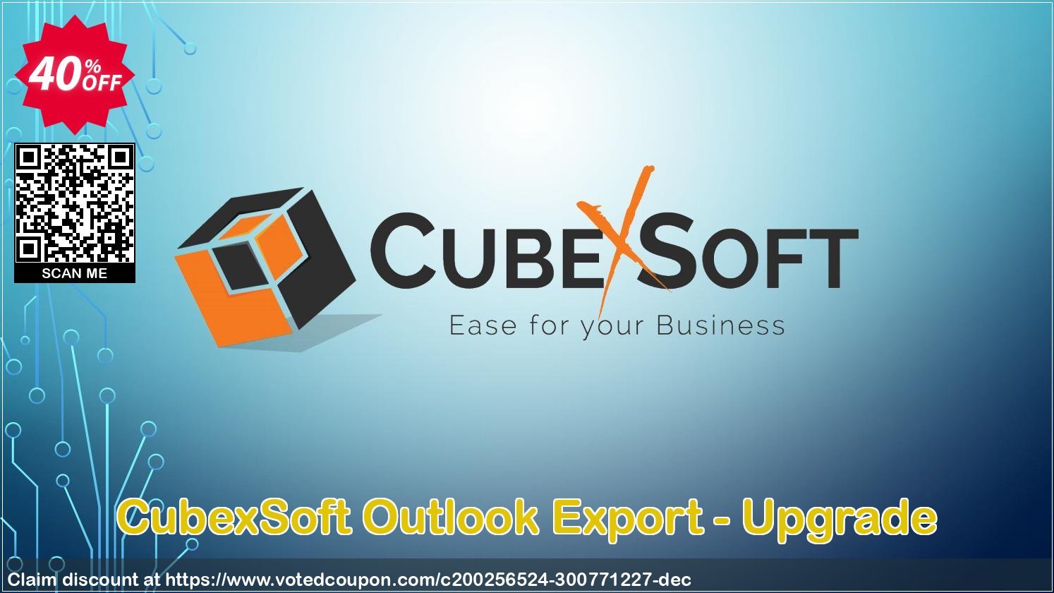 CubexSoft Outlook Export - Upgrade Coupon, discount Coupon code CubexSoft Outlook Export - Upgrade. Promotion: CubexSoft Outlook Export - Upgrade offer from CubexSoft Tools Pvt. Ltd.