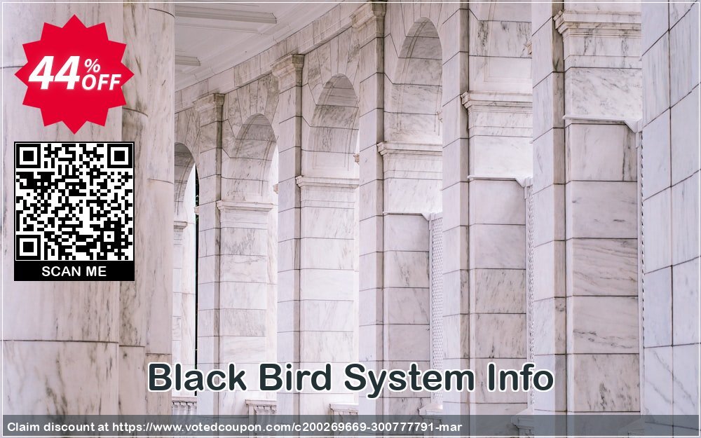 Black Bird System Info Coupon, discount Coupon code Black Bird System Info. Promotion: Black Bird System Info offer from Blackbird