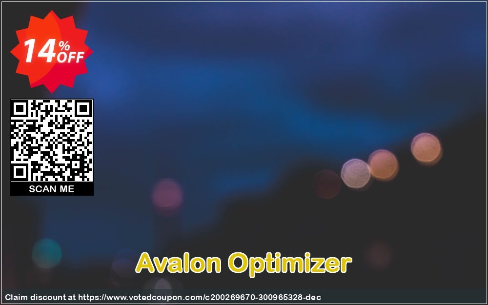Avalon Optimizer Coupon, discount Coupon code Avalon Optimizer. Promotion: Avalon Optimizer offer from Avalon