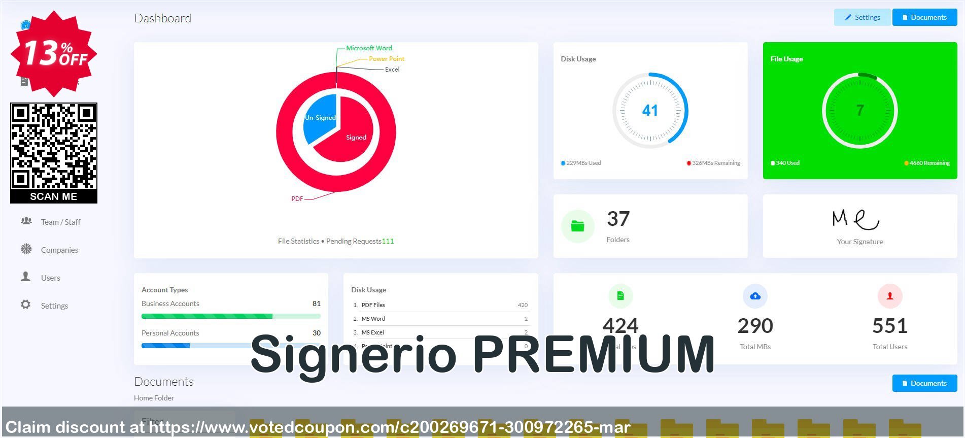 Signerio PREMIUM Coupon Code May 2024, 13% OFF - VotedCoupon