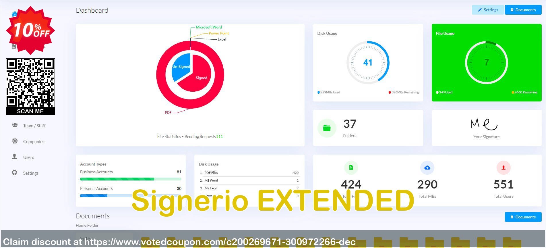 Signerio EXTENDED Coupon, discount 10% OFF Signerio EXTENDED, verified. Promotion: Awesome discounts code of Signerio EXTENDED, tested & approved
