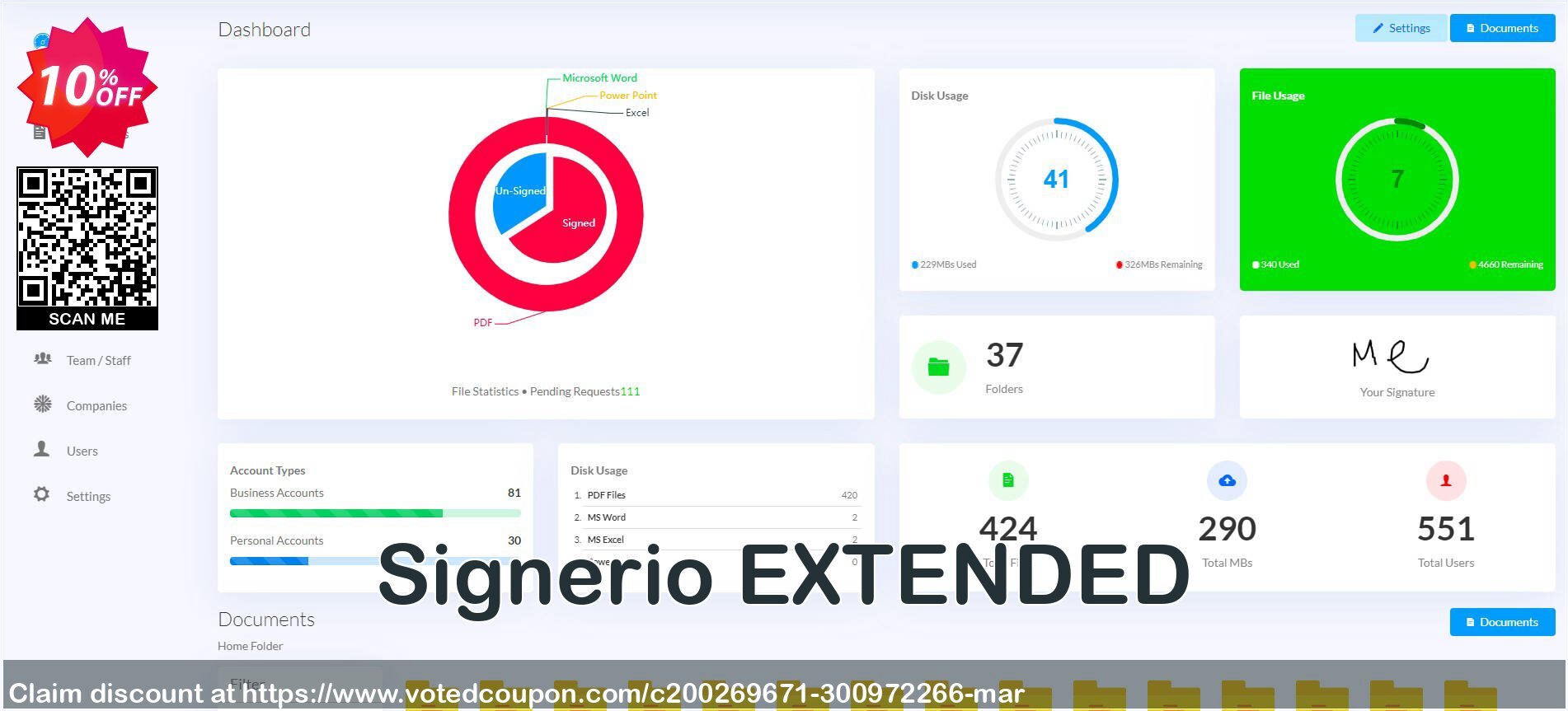 Signerio EXTENDED Coupon, discount 10% OFF Signerio EXTENDED, verified. Promotion: Awesome discounts code of Signerio EXTENDED, tested & approved