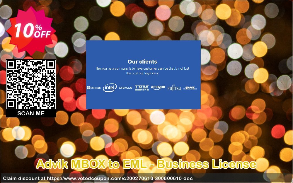 Advik MBOX to EML - Business Plan Coupon, discount Coupon code Advik MBOX to EML - Business License. Promotion: Advik MBOX to EML - Business License Exclusive offer 
