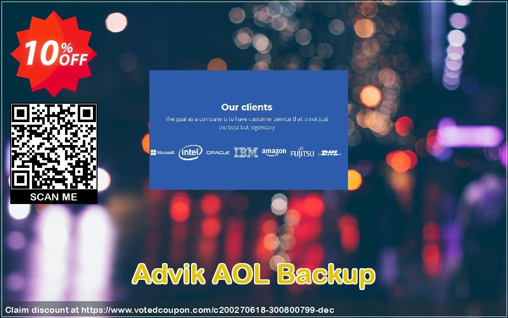 Advik AOL Backup Coupon, discount Coupon code Advik AOL Backup - Personal License. Promotion: Advik AOL Backup - Personal License Exclusive offer 