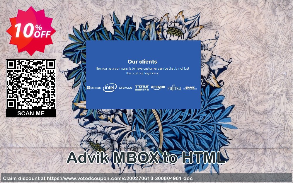 Advik MBOX to HTML Coupon, discount Coupon code Advik MBOX to HTML - Personal License. Promotion: Advik MBOX to HTML - Personal License Exclusive offer 