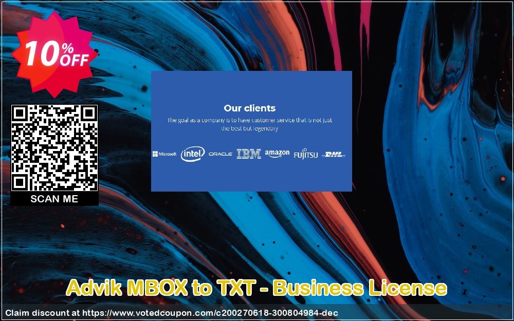 Advik MBOX to TXT - Business Plan Coupon, discount Coupon code Advik MBOX to TXT - Business License. Promotion: Advik MBOX to TXT - Business License Exclusive offer 