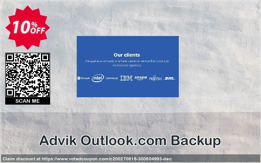 Advik Outlook.com Backup Coupon, discount Coupon code Advik Outlook.com Backup - Personal License. Promotion: Advik Outlook.com Backup - Personal License Exclusive offer 