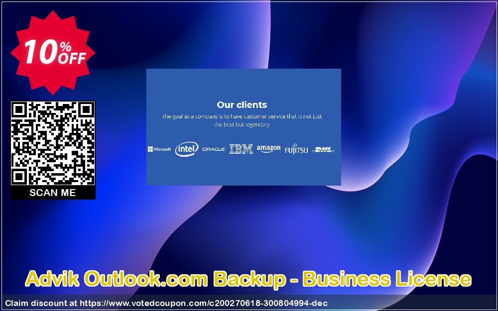 Advik Outlook.com Backup - Business Plan Coupon, discount Coupon code Advik Outlook.com Backup - Business License. Promotion: Advik Outlook.com Backup - Business License Exclusive offer 