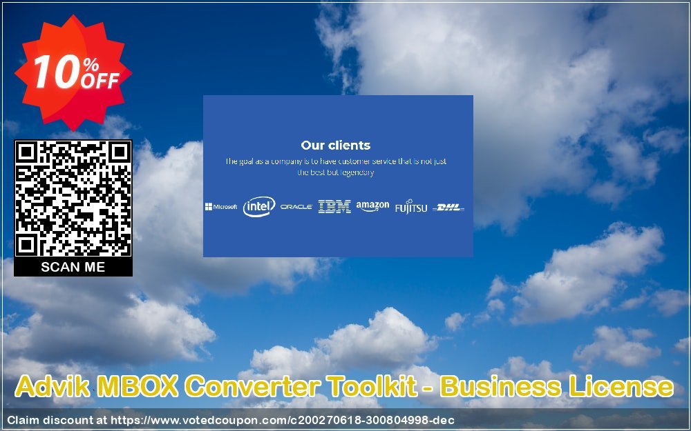 Advik MBOX Converter Toolkit - Business Plan Coupon, discount Coupon code Advik MBOX Converter Toolkit - Business License. Promotion: Advik MBOX Converter Toolkit - Business License Exclusive offer 