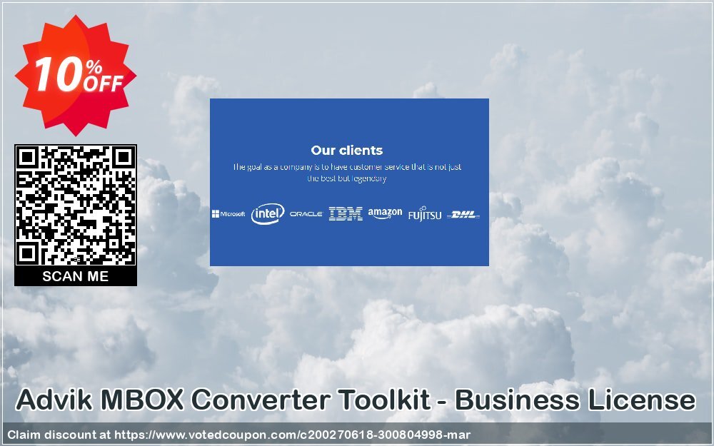 Advik MBOX Converter Toolkit - Business Plan Coupon, discount Coupon code Advik MBOX Converter Toolkit - Business License. Promotion: Advik MBOX Converter Toolkit - Business License Exclusive offer 