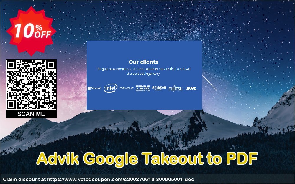 Advik Google Takeout to PDF Coupon, discount Coupon code Advik Google Takeout to PDF - Personal License. Promotion: Advik Google Takeout to PDF - Personal License Exclusive offer 