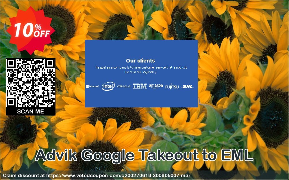 Advik Google Takeout to EML Coupon, discount Coupon code Advik Google Takeout to EML - Personal License. Promotion: Advik Google Takeout to EML - Personal License Exclusive offer 