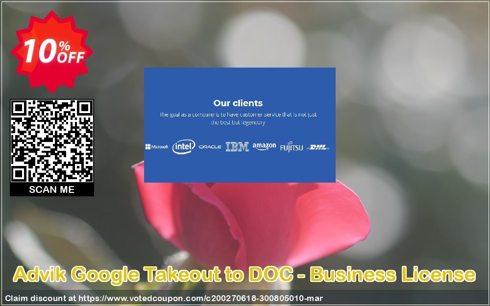 Advik Google Takeout to DOC - Business Plan Coupon, discount Coupon code Advik Google Takeout to DOC - Business License. Promotion: Advik Google Takeout to DOC - Business License Exclusive offer 