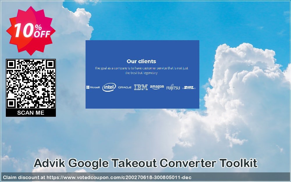 Advik Google Takeout Converter Toolkit Coupon, discount Coupon code Advik Google Takeout Converter Toolkit - Personal License. Promotion: Advik Google Takeout Converter Toolkit - Personal License Exclusive offer 