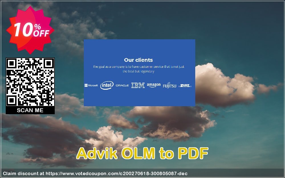 Advik OLM to PDF Coupon, discount Coupon code Advik OLM to PDF - Personal License. Promotion: Advik OLM to PDF - Personal License Exclusive offer 